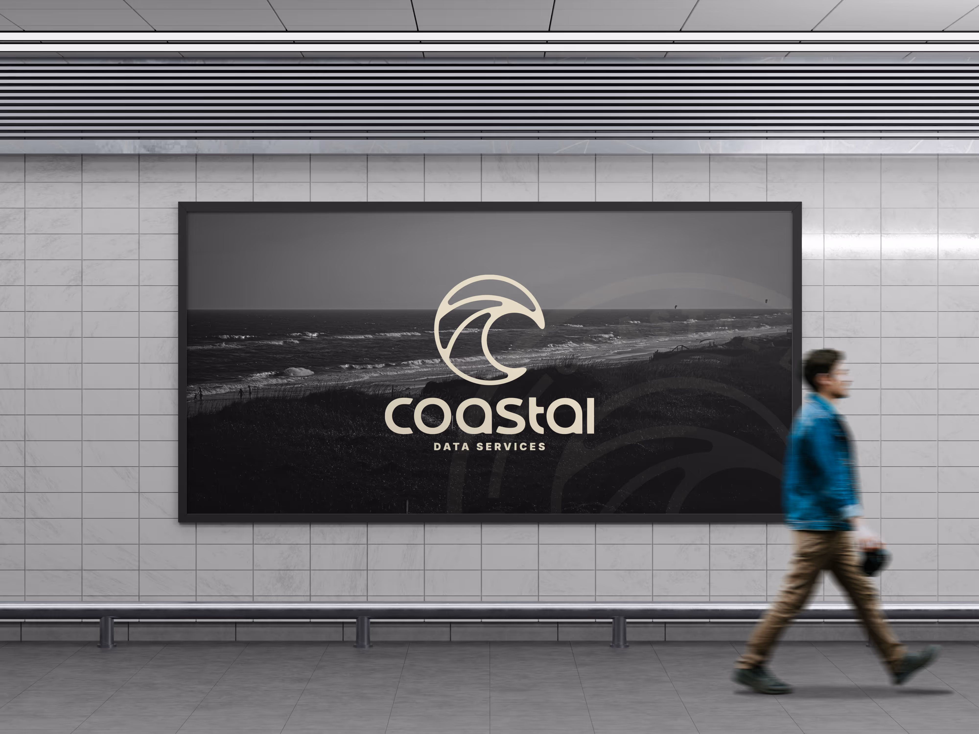 data services government brand logo design beach coastal coast ocean waves analytics